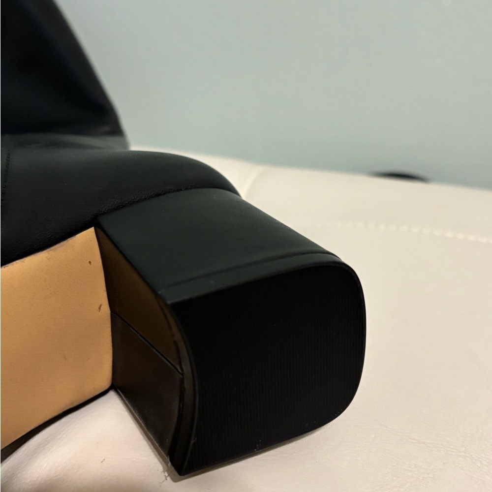 Ann Taylor Elegant Black Leather Knee-High Boots Size 8.5 Women New without Box - Picture 7 of 10